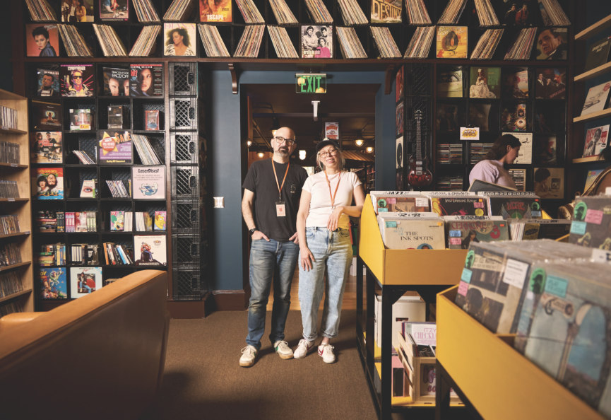 Newsagent records store books Raleigh