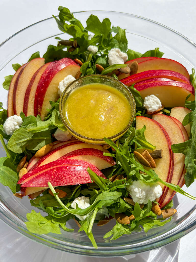 Arugula Feta Salad with Apple Cider Vinaigrette