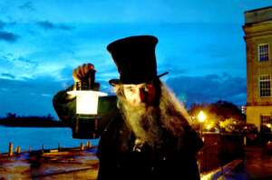 Wilmington Halloween Creep Man with Lantern.